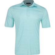 Greg Norman ML75 Recycled Microlux Houndstooth Stripe Sea Tint Shirt Men XXL