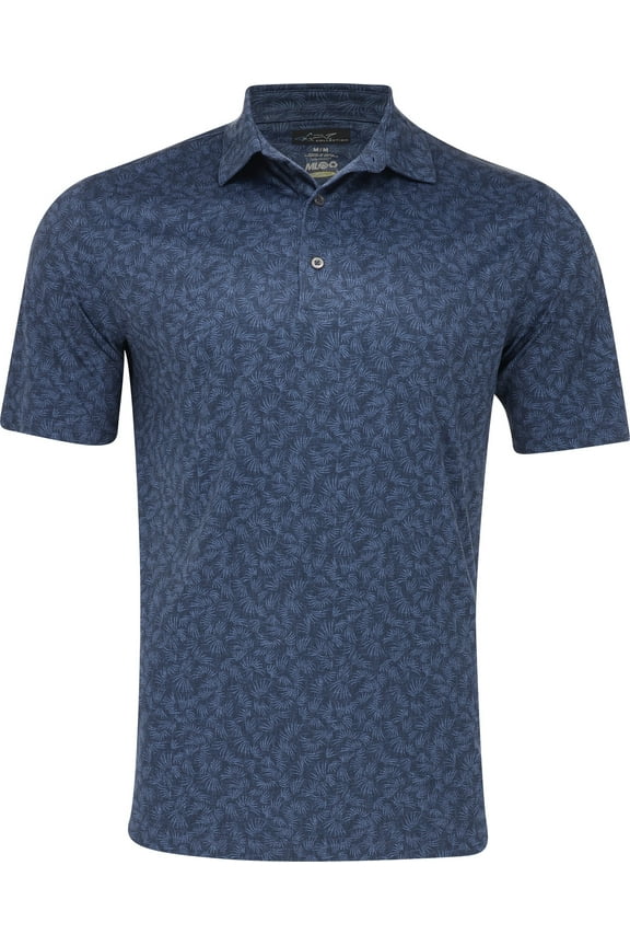 Greg Norman ML75 Recycled Microlux Rye Grass Navy Shirt Men L