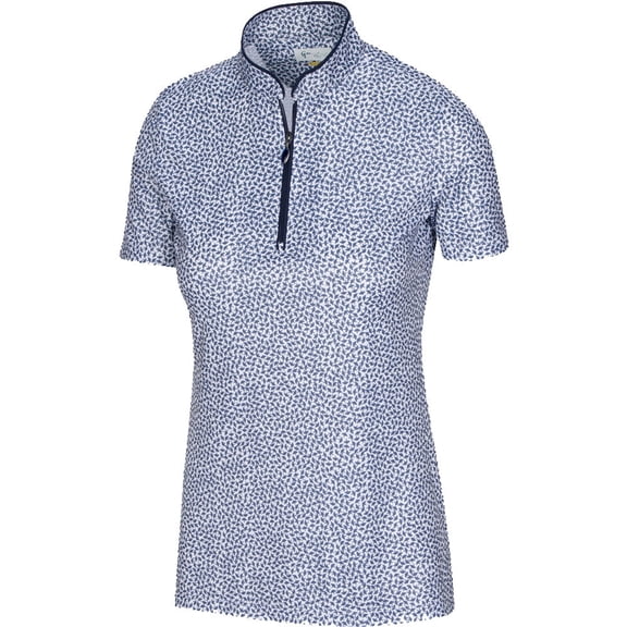 Greg Norman ML75 Umbrella Print Navy Shirt Women S