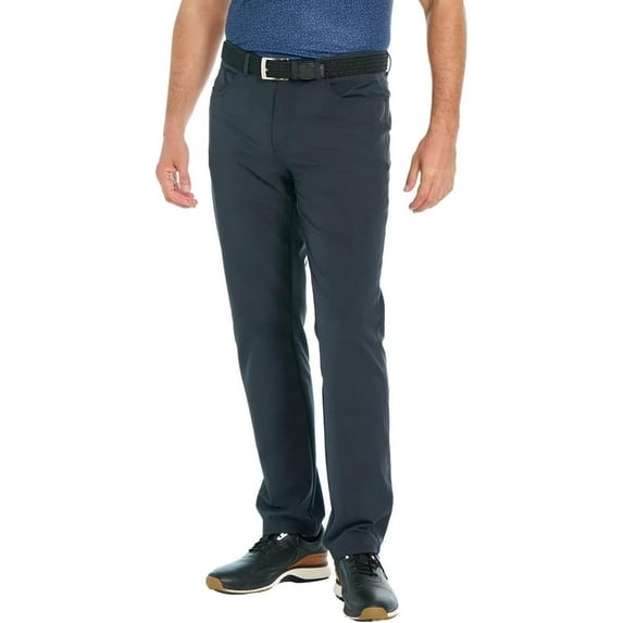 Greg Norman Men's Classic 5 Pocket 4-Way Stretch Pant (Black, 38W x 29L)