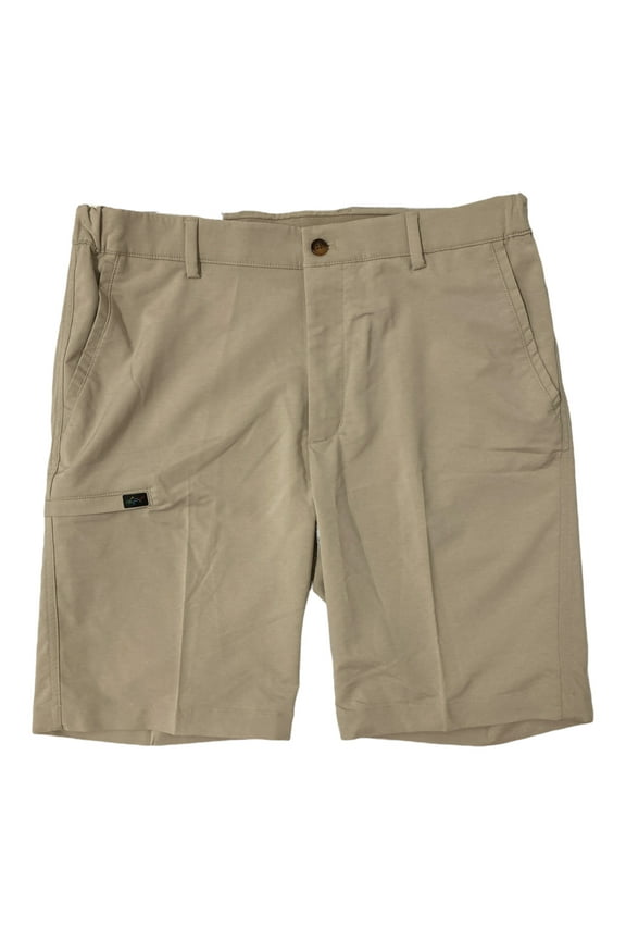 Men's Comfort Stretch Comfort Waistband Performance Golf Shorts (Taupe, 40)
