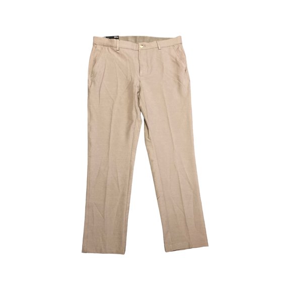Greg Norman Men's Comfort Stretch Waistband Classic Fit Pant (Brindle, 32x34)