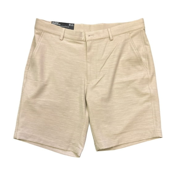Greg Norman Men's Comfort Stretch Waistband Moisture Wicking Performance Short (Taupe, 30)