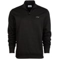 thumbnail image 1 of Greg Norman Men's Herringbone 1/4 Zip Up 1/4 Zip Pullover Black Size Medium, 1 of 2