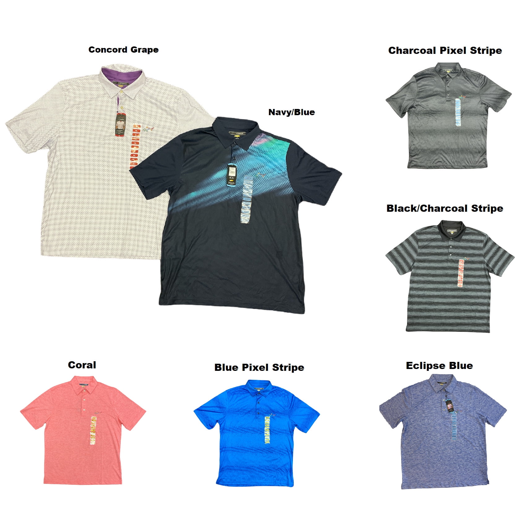 Greg Norman Men's Lightweight UPF 30 Play Dry Golf Performance