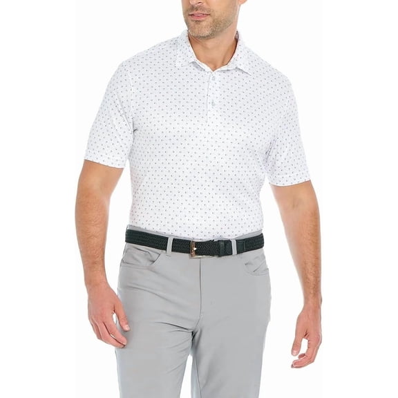 Greg Norman Men’s ML75 UPF 50+ Moisture Wicking Polo (White, XX-Large)