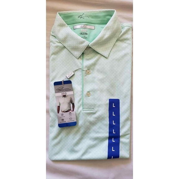Greg Norman Men's ML75 UPF 50+ Polo Shirt (Green, Medium)