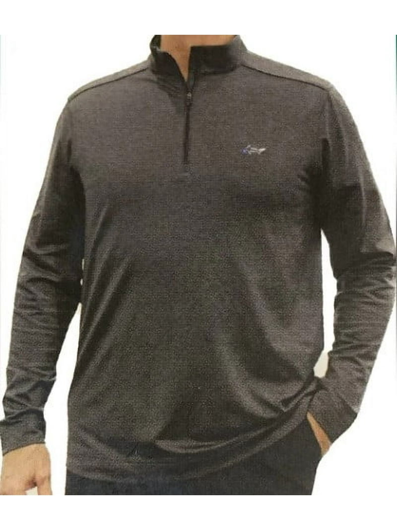 Greg Norman Men's Performance Textured Raglan Zip-Mock Shirt - Moisture Wicking, Polyester, Small, Reed Color