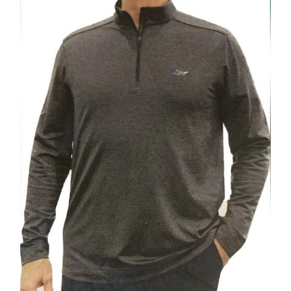 Greg Norman Men's Performance Quarter Zip Pullover (Grey, L)