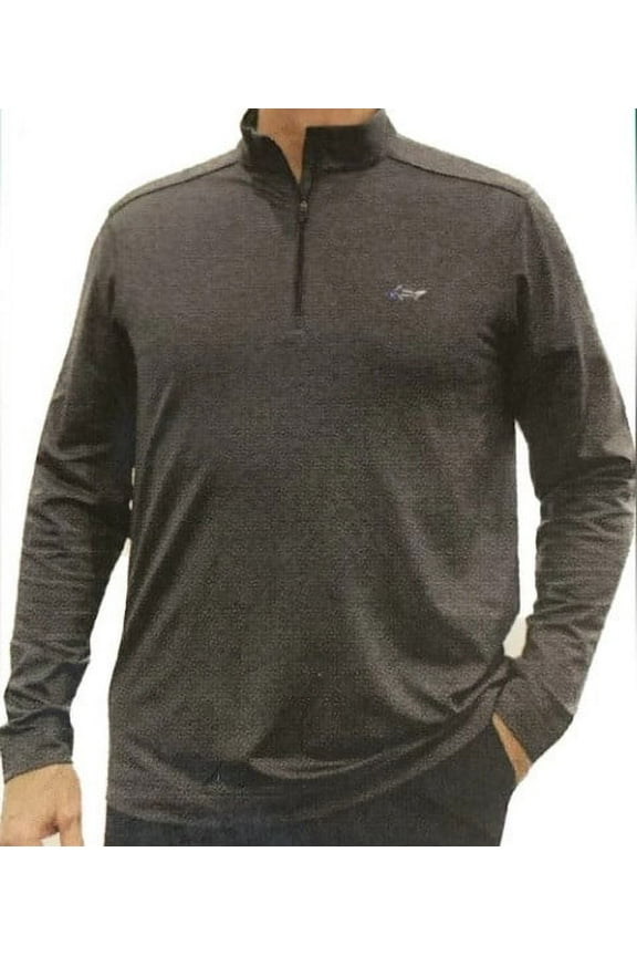Men's Performance Quarter Zip Pullover (Grey, L)