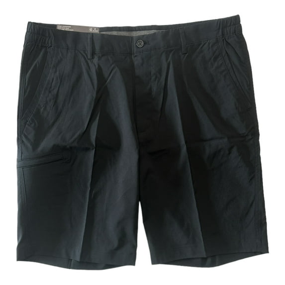 Greg Norman Men's Performance Stretch Moisture Wicking Golf Shorts (Black, 32)