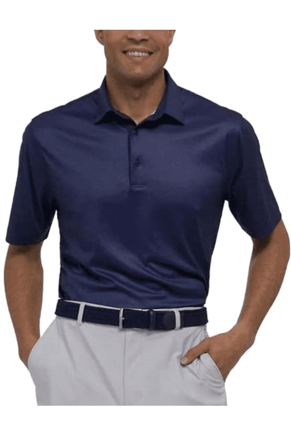 Men's Play Dry ML75 Golf Polo Shirts (Dark Blue, Small)