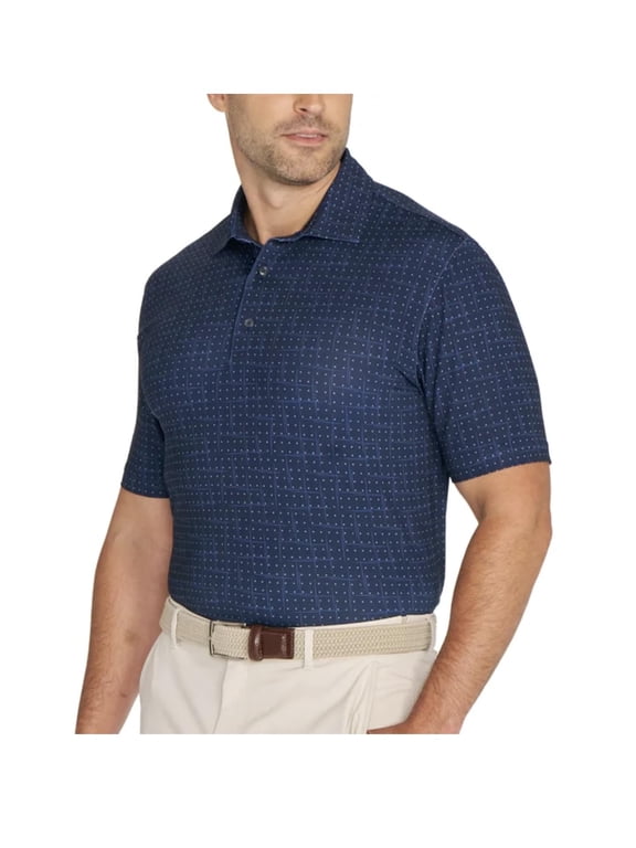 Men's Short Sleeve ML75 Stretch Polo Shirt (US, Alpha, Medium, Regular, Regular, Blue)