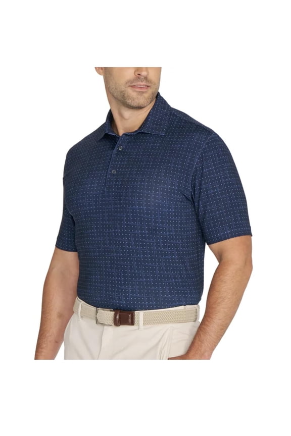 Mens ML75 Stretch Polo, Moisture Wicking, Lightweight, 4-Way Stretch (Blue, Small)