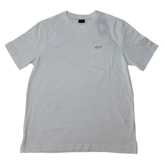 Greg Norman Men's Soft 100% Cotton Short Sleeve Pocket T-Shirt (White, L)
