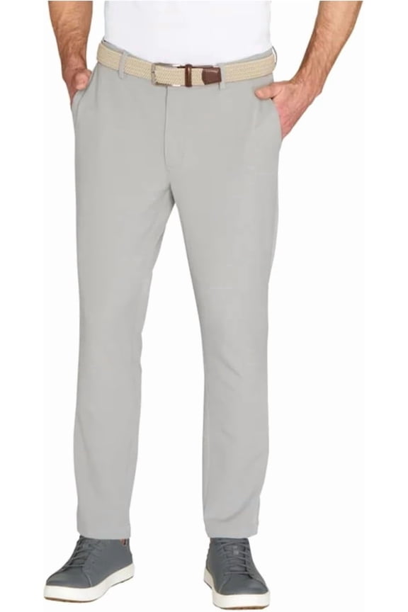 Men's Textured Performance Stretch Chino Pant, Gray, 30W 34L