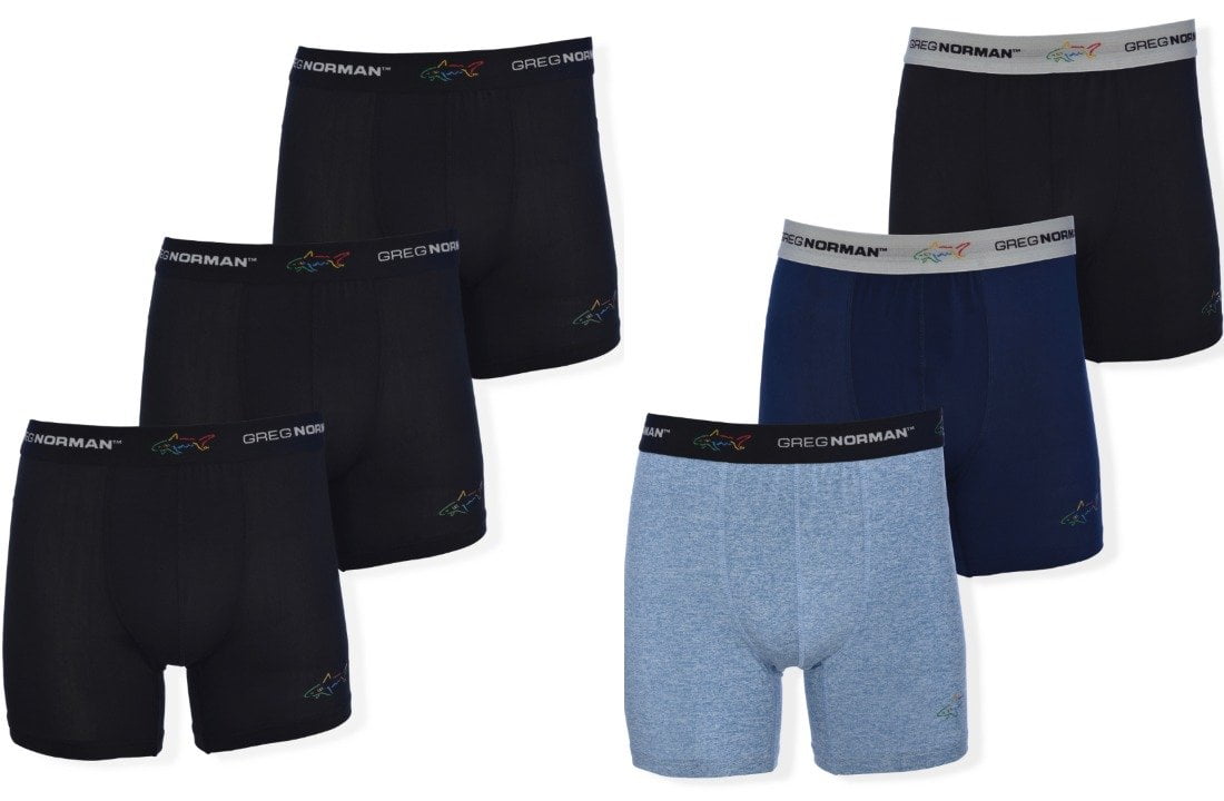 Greg Norman Men's Performance Boxer Briefs 3Pack Tagless Spandex
