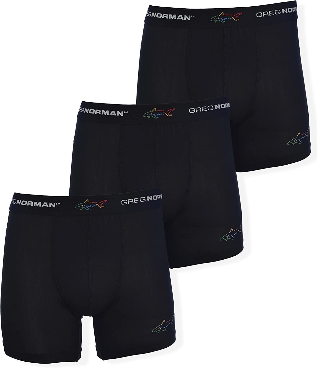 Greg Norman Mens Boxer Briefs Performance 3Pack Tagless Spandex Golf