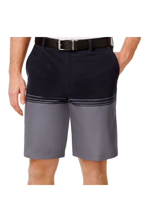 Mens Colorblock Casual Walking Shorts, Grey, 32