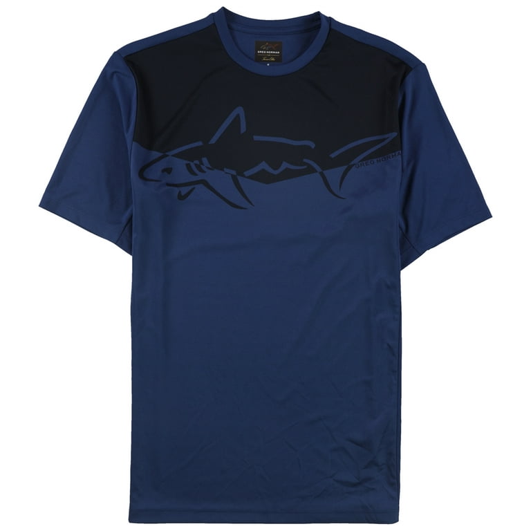 Greg Norman Mens Logo Graphic T-Shirt, Blue, Small 