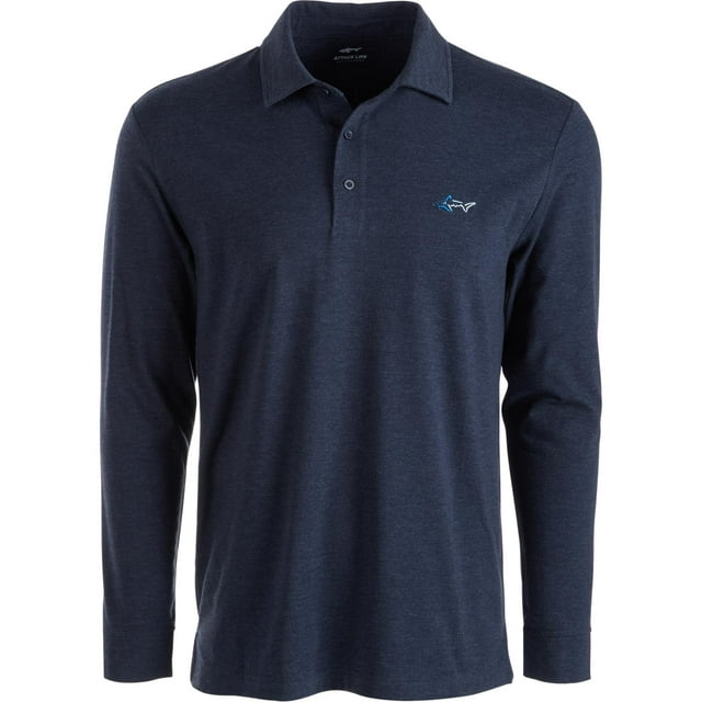 Greg Norman Mens Logo Long Sleeve Polo Shirt