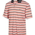 thumbnail image 1 of Greg Norman Mens Multi Striped Performance Polo Shirt, Orange, Small, 1 of 1