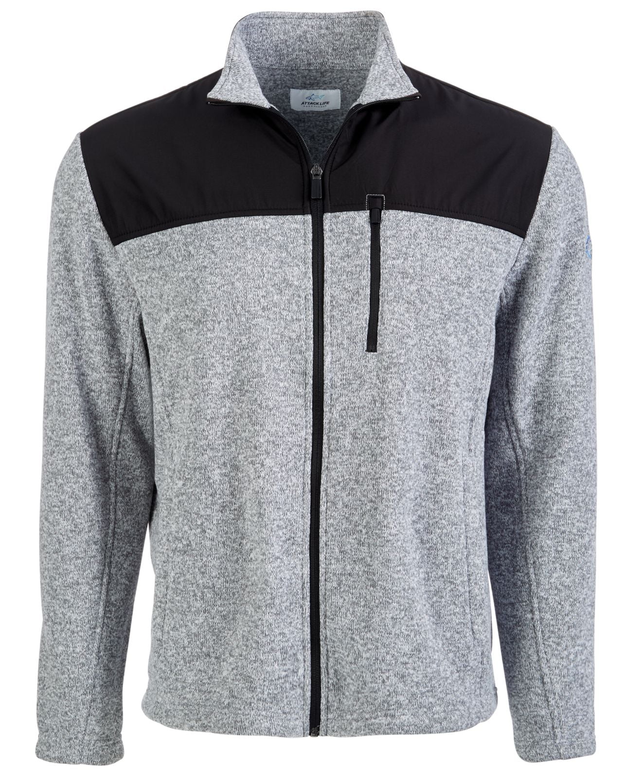 Attack Life by Greg Norman Mens Stretch Colorblock Athletic Jacket
