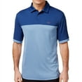 thumbnail image 1 of Greg Norman Mens Two Tone Embossed Polo Shirt, Blue, Small, 1 of 1