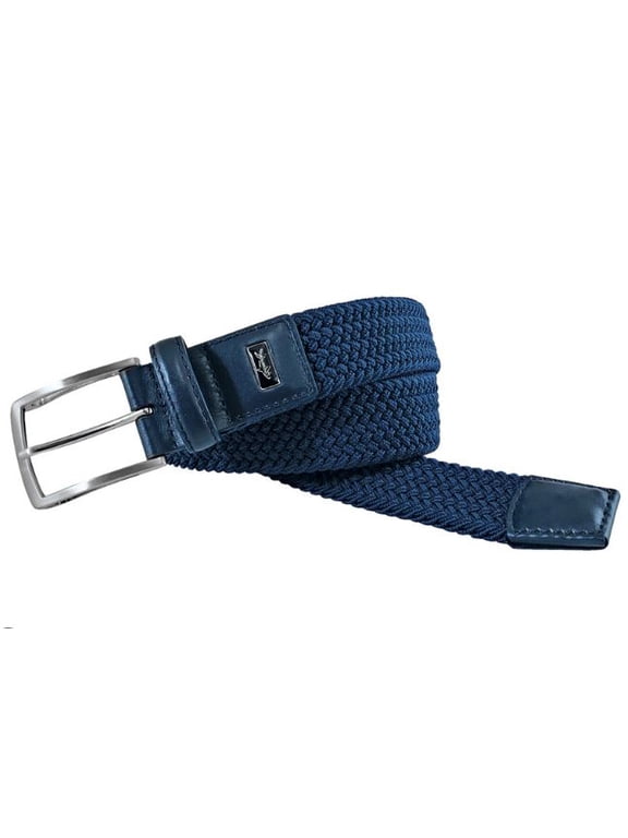 Mens Weave Stretch Belts (36, Navy)