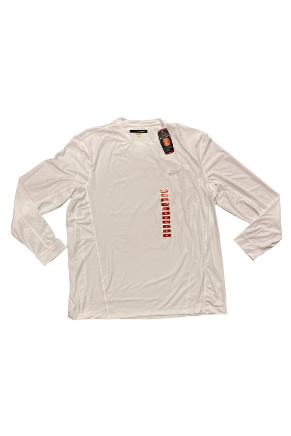 Play Dry Solar XP Long Sleeve Mesh Stretch Performance T-Shirt (White, XL)