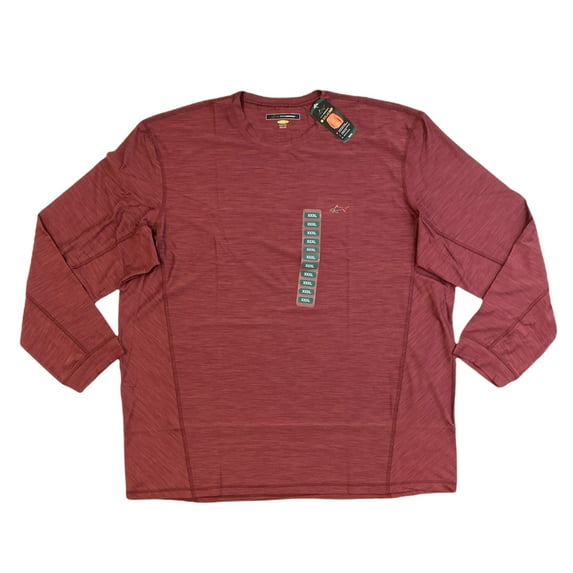Greg Norman Play Dry Solar XP Long Sleeve Mesh Stretch Performance T-Shirt (Zinfandel Heather, XXXL)
