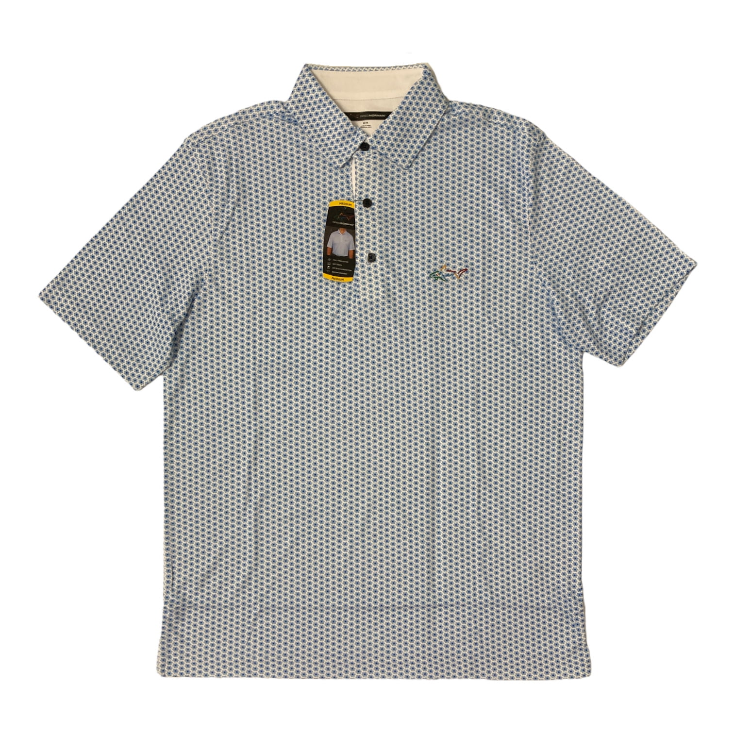 Greg Norman Short Sleeve Soft Touch Poly Pima Cotton Polo Shirt Blue M Walmart