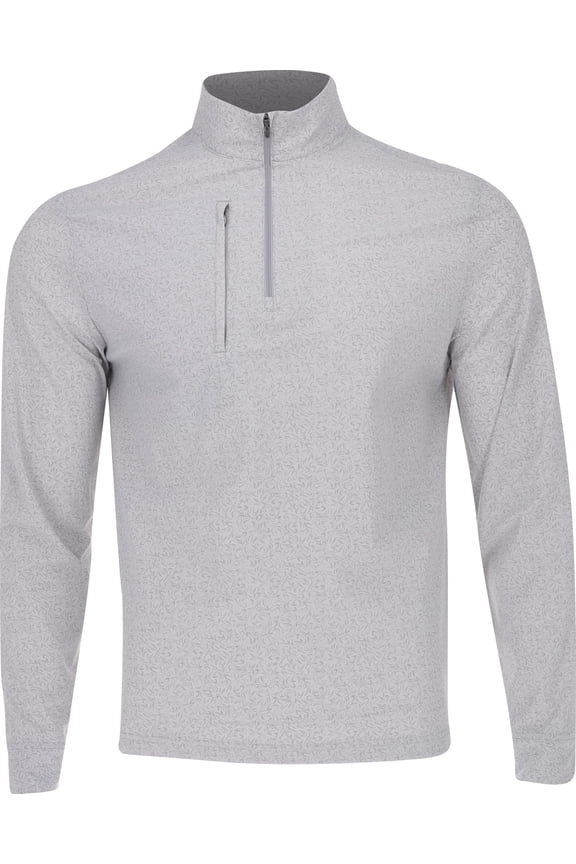 Greg Norman Weatherknit Boomerang Stretch 1/4 Zip Shark Grey Outerwear Men L