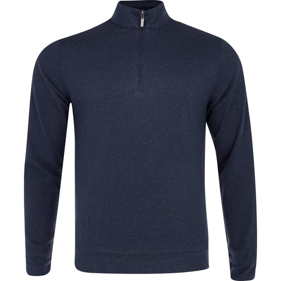Greg Norman Weatherknit Lined 1/4 Zip Windsweater Navy Heather Outerwear Men M