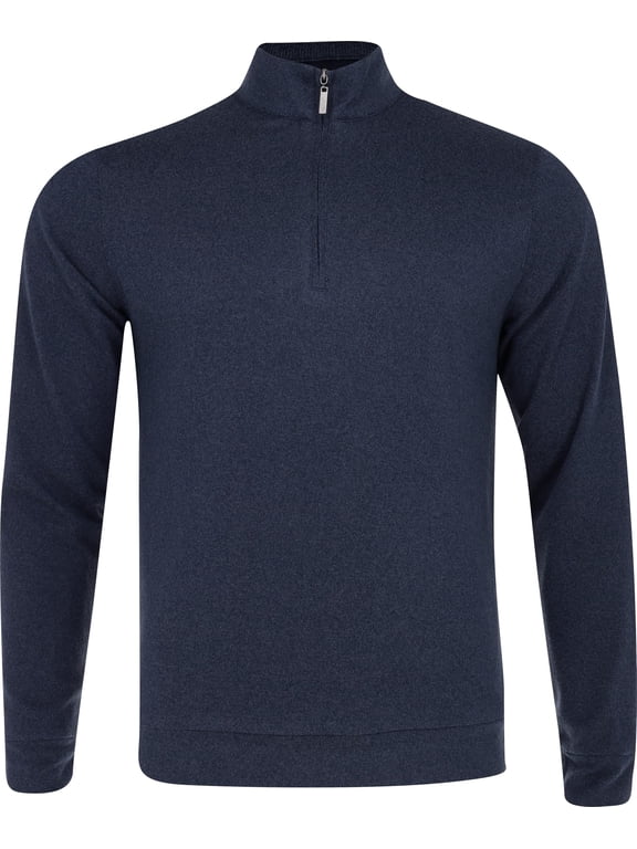 Weatherknit Lined 1/4 Zip Windsweater Navy Heather Outerwear Men XL