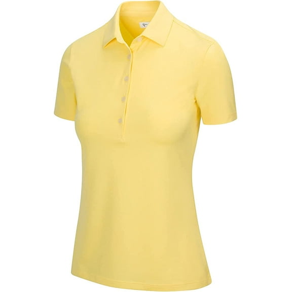 Greg Norman Womens Freedom Pique Golf Polo X-Small Yellow
