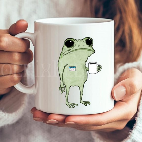 Greg the Frog Coffee Mug Funny Original Arup by Pnix Rebellion Co