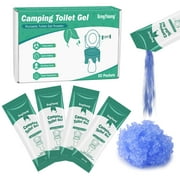 GregYoung 30 Packets Liquid Waste Gel Powder Porta Potty Gel Absorbent Liquid Waste Gelling and Pee Solidifier for Travel Outdoor Recreation