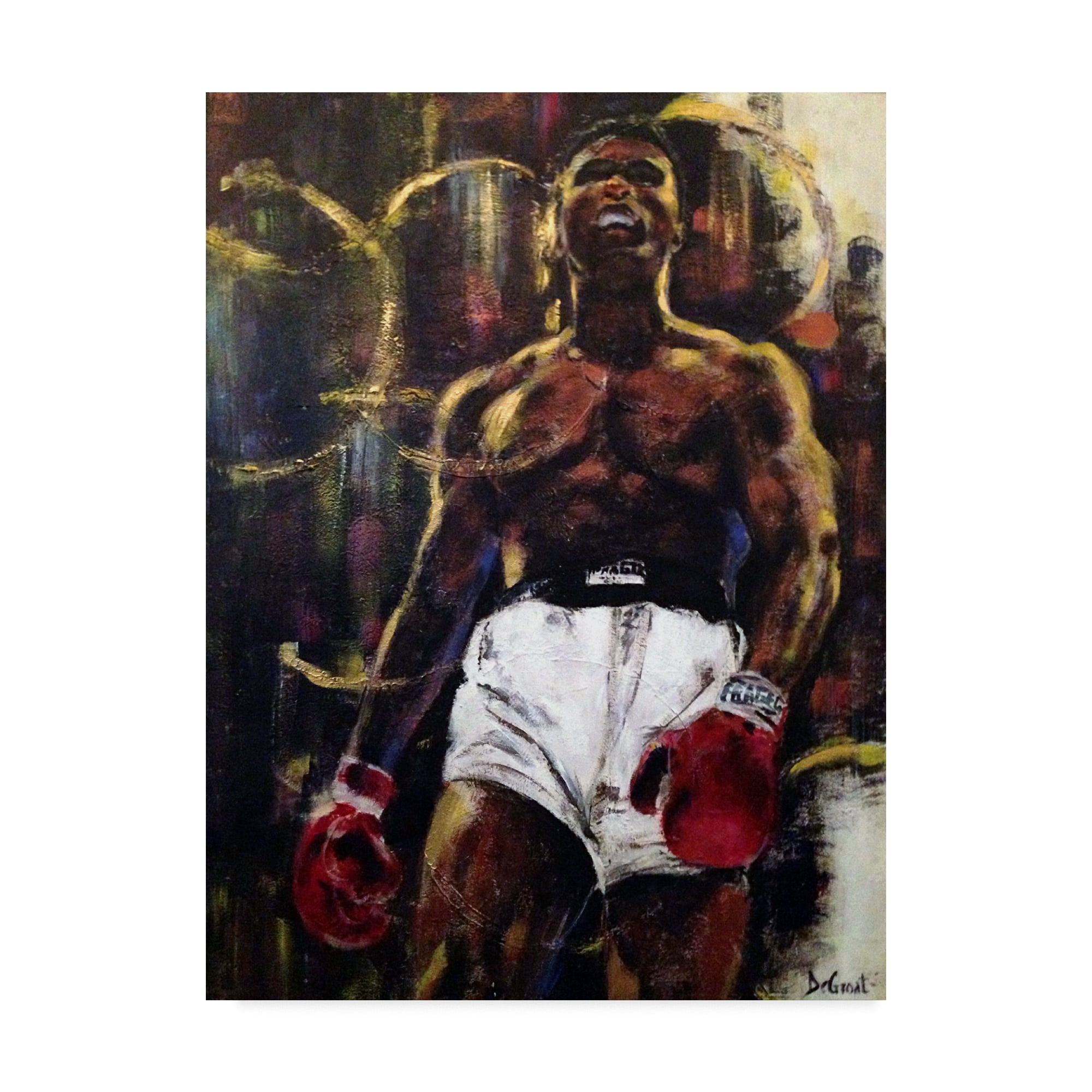 Gregg Degroat 32" x 24" Muhammad Ali Canvas Art