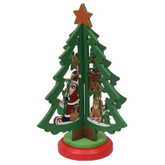 Gregiular Wooden Tabletop Xmas Tree DIY Pine Decor