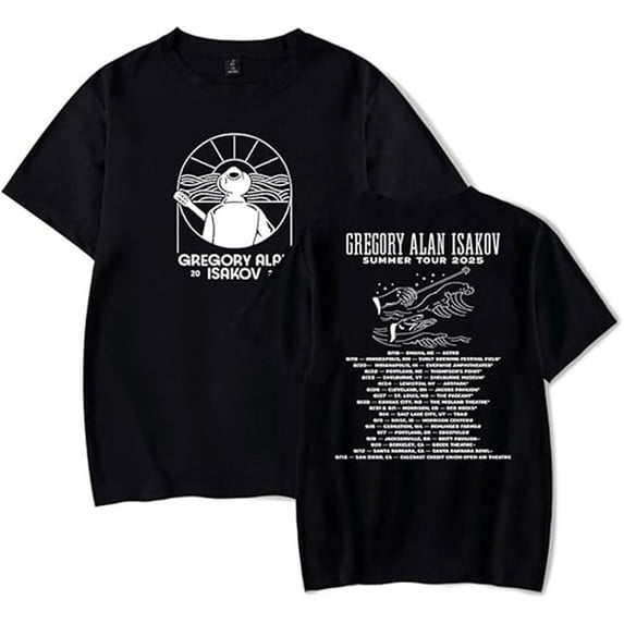 Gregory Alan Isakov 2025 Summer Tour Merch T-shirt Unisex Round Neck Stylish Short Sleeve Top