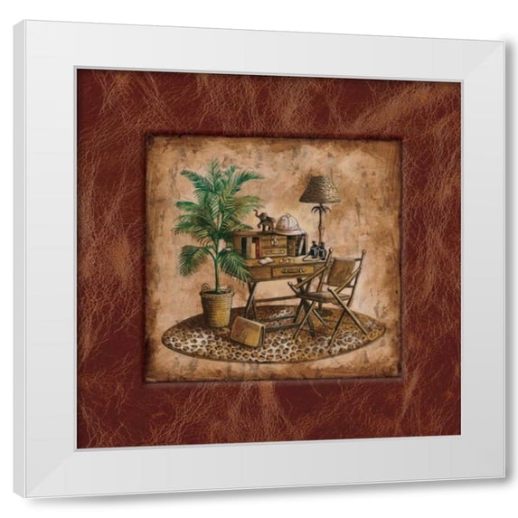 Gregory Gorham 12x12 White Modern Wood Framed Wall Art Titled - Vintage Office I
