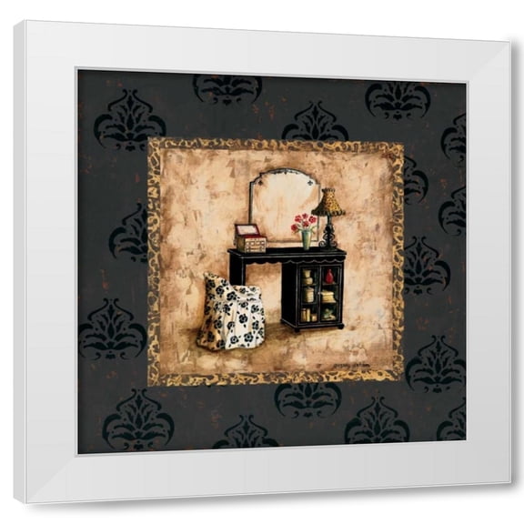Gregory Gorham 12x12 White Modern Wood Framed Wall Art Titled - Vintage Vanity III