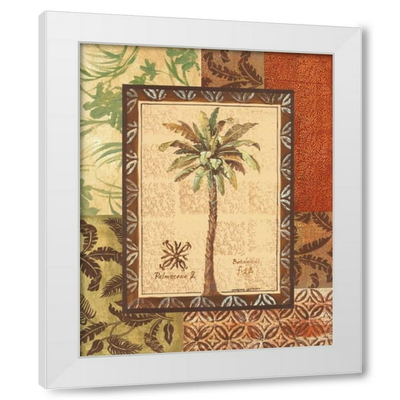 Gregory Gorham 12x14 White Modern Wood Framed Wall Art Titled - Palmaceae II
