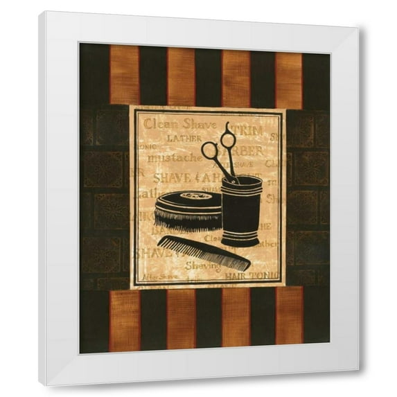 Gregory Gorham 15x18 White Modern Wood Framed Wall Art Titled - Haircuts