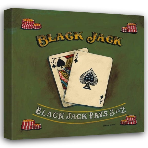 Gregory Gorham 20x20 Gallery Wrapped Canvas Wall Art Titled - Blackjack