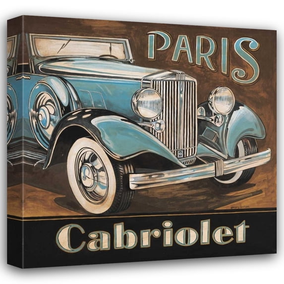 Gregory Gorham 36x36 Gallery Wrapped Canvas Wall Art Titled - Paris Cabriolet