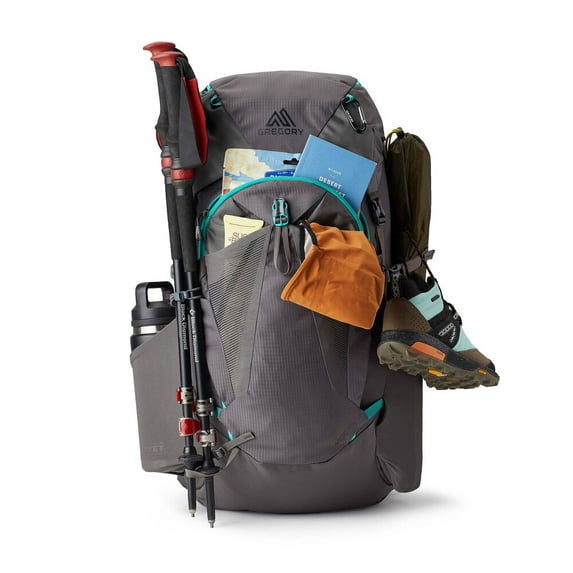 Gregory Jade 145296-9978 Women S/M Mist Grey 43L Adjustable Hiking Backpack DHS2
