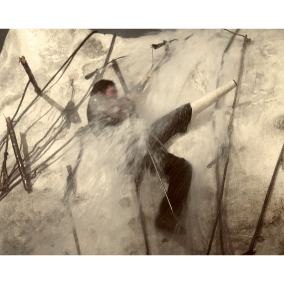Gregory Peck In Moby Dick Grappling Whale As Captain Ahab 24X36 Classic Hollywood Poster