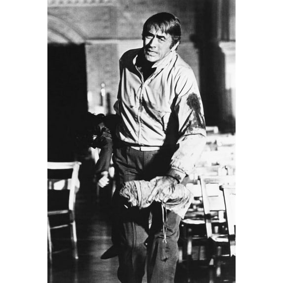 Gregory Peck in The Omen carrying Damian into church classic ending 24x36 Poster